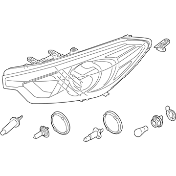 Kia 92102A7200 Passenger Side Headlight Assembly