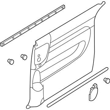 Kia 833024D122AD1 Panel Complete-Rear Door Trim