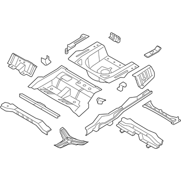 Kia 655002T010 Panel Complete-Rear Floor