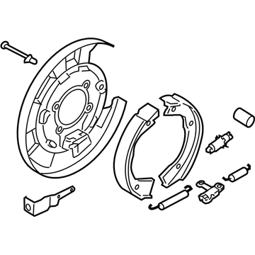 Kia 582502J000 Packing Rear Brake Assembly, Left