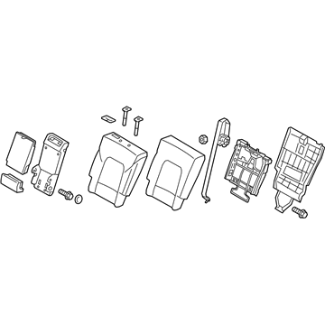 Kia 893001U750LAA Back Assembly-2ND Seat,L