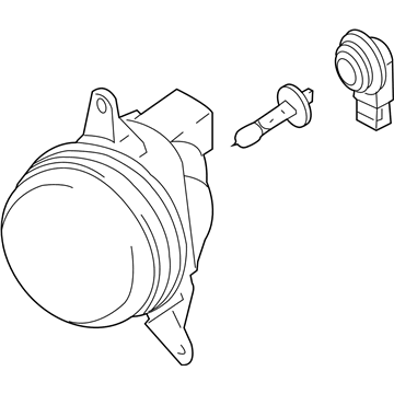 Kia 922023E500 Front Fog Lamp Assembly, Right