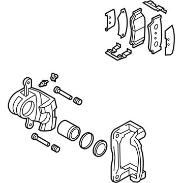 Kia 582101U500 Rear Wheel Brake Assembly, Left