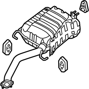 Kia 287101U100 Rear Muffler Assembly