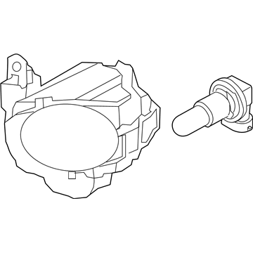 Kia 922012K000 Front Fog Lamp Assembly, Left