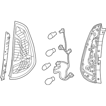 Kia 92401B2010 Lens & Housing-Rear Combination