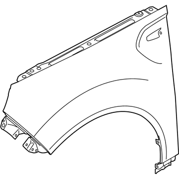 Kia 66321K0000 Panel-Fender,RH