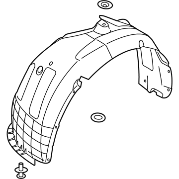 Kia 86811K0000 Guard Assembly-Front WHE