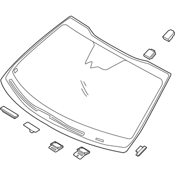 Kia 86110D5120 Windshield Glass Assembly