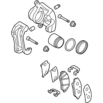 Kia 581103T800 Front Brake Assembly, Left