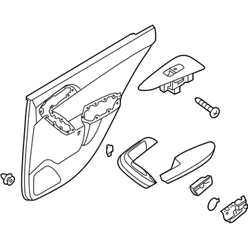 Kia 833021M600DAN Panel Complete-Rear Door Trim