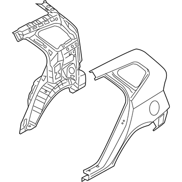 Kia 702001DA10 Panel Assembly-Quarter Right