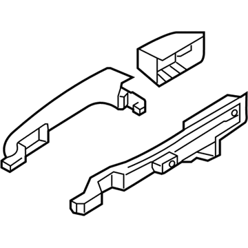 Kia 826504D010 Front Door Outside Handle Assembly, Left