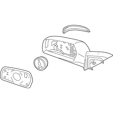 Kia 876102G420 Outside Rear View Mirror Assembly, Left