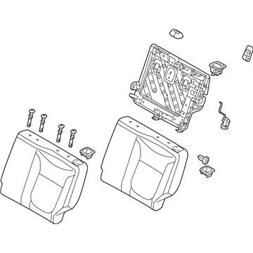 Kia 89300E4110ASL Back Assembly-Rear Seat LH