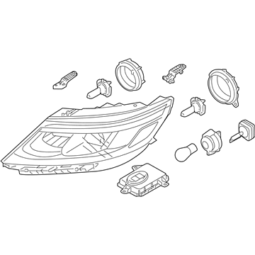 Kia 921011U600 Driver Side Headlight Assembly