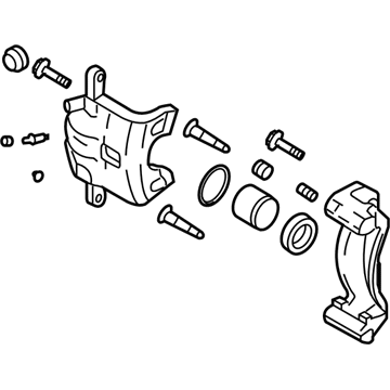 Kia 583113QA10 Rear Brake Caliper Kit, Right