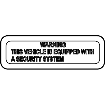 Kia 961113C000 Label-BURGLAR Alarm