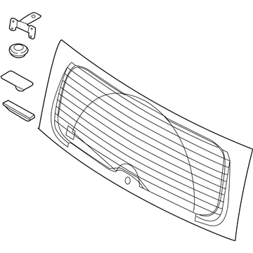 Kia 871102K010 Glass Assembly-Rear Window