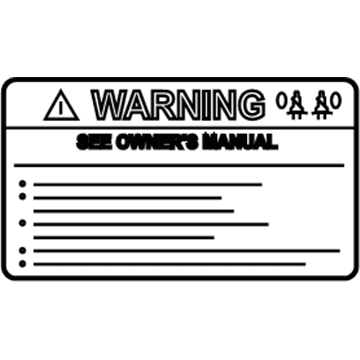 Kia 852613B200 Label-Crash Pad,Side A/B