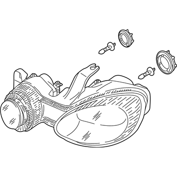 Kia 0K2DJ51030 Passenger Side Headlight Assembly