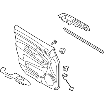 Kia 823011D5205W Panel Complete-Front Door Trim