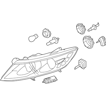 Kia 921022T560 Passenger Side Headlight Assembly