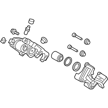 Kia 58310D5A50 Rear Brake Caliper Kit, Left