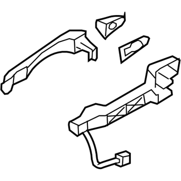 Kia 826503R021 Front Door Outside Handle Assembly, Left