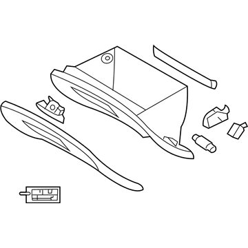 Kia 845401F100WK Cover Assembly-Glove Box