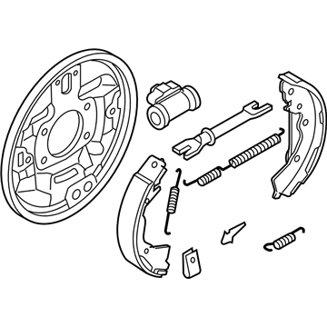 Kia 583101G100 Drum Brake Assembly-Rear