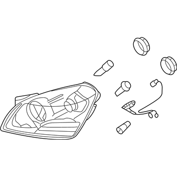 Kia 921022G050 Passenger Side Headlight Assembly