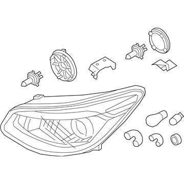 Kia 92102B2050 Passenger Side Headlight Assembly