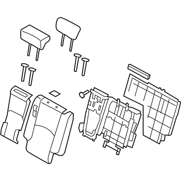 Kia 893002J100ACP Back Assembly-Rear Seat LH