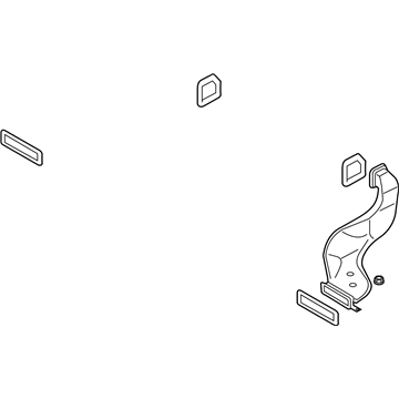 Kia 973701M001 Duct Assembly-Rear Heater "A"