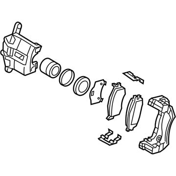 2008 Kia Rio Brake Caliper - 581101G000