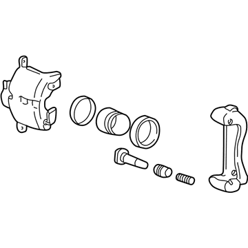 Kia 5831038A10 Rear Brake Caliper Kit, Left