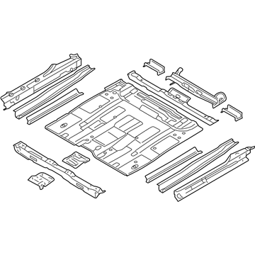 Kia 651001F011 Panel Complete-Front Floor