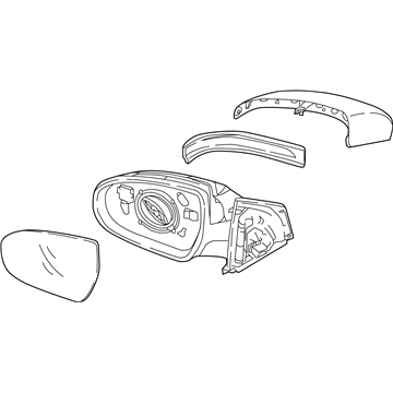 Kia 87620D9131 Outside Mirror Assembly