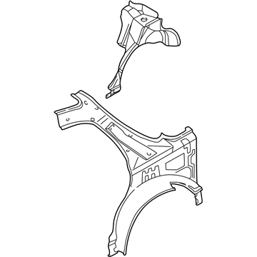 Kia 71611FD100 Pillar Assembly-Rear Inner,L