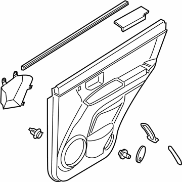 Kia 833023E050W5 Panel Complete-Rear Door Trim