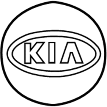 Kia 0K2N337190 Wheel Center Cap Silver