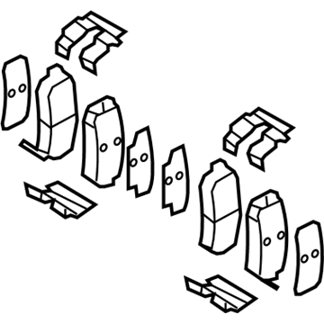 2007 Kia Rio Brake Pad Set - 583021GA00