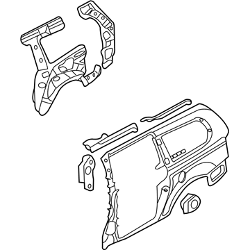 Kia 702004D2A0 Panel Assembly-Quarter