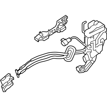 Kia 813214C000 Front Door Latch & Actuator Sub Assembly, Right