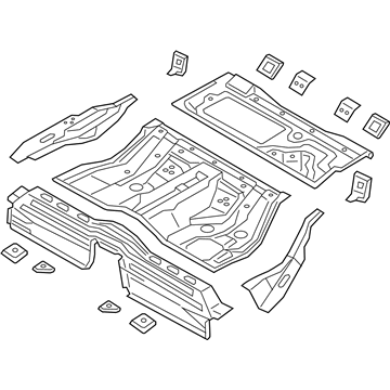 Kia 655103T010 Panel Assembly-Rear Floor