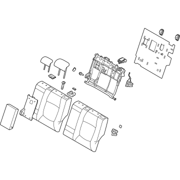 Kia 89300Q5290AXA Back Assembly-Rr Seat LH
