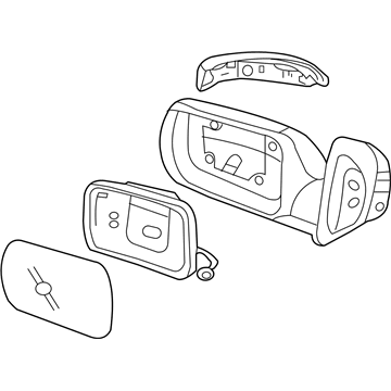 Kia 876204D221 Outside Rear View Mirror Assembly, Right