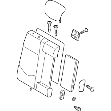 Kia 894001M322AGB Back Assembly-Rear Seat RH