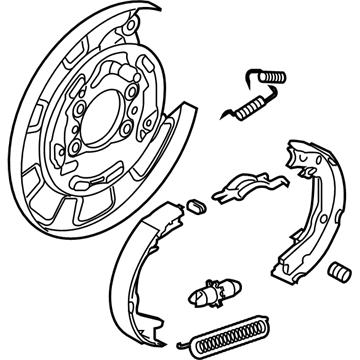 Kia 582502K000 Packing Rear Brake Assembly, Left